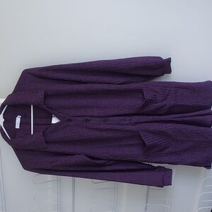 Onia Rib Knit Romper Fig Long Sleeve NWT